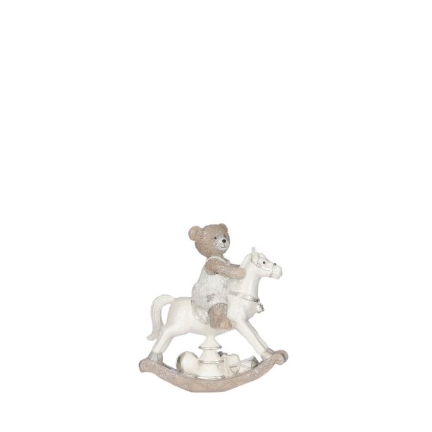 PRAZNIČNA FIGURA MEDVEDEK NA KONJIČKU