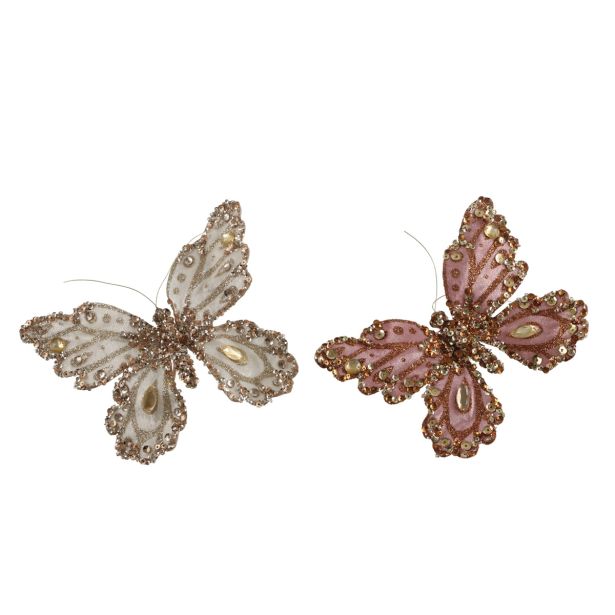 OKRASEK ZA JELKO HOUSE OF SEASONS METULJ 16 CM SORTIRANO