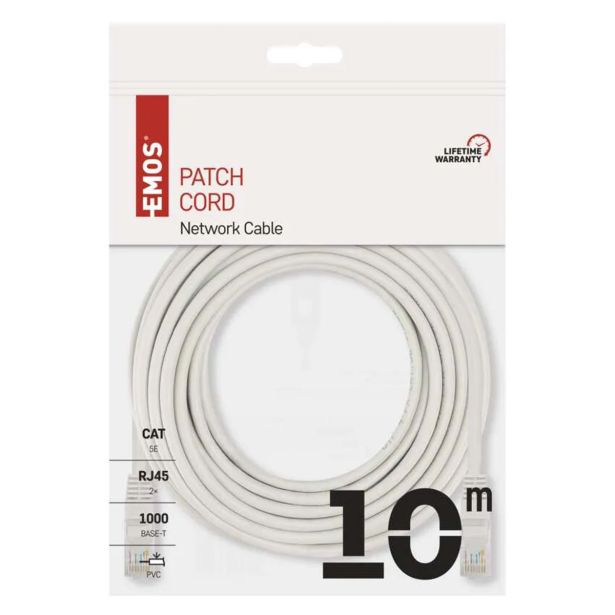 MIKRO VODNIK EMOS PATCH KABEL CAT5E UTP PVC 10M