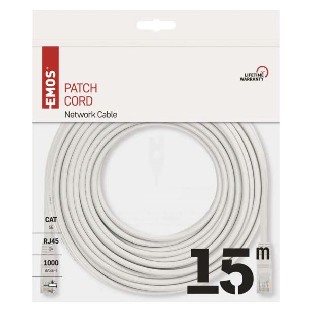 MIKRO VODNIK EMOS PATCH KABEL CAT5E UTP PVC 15M