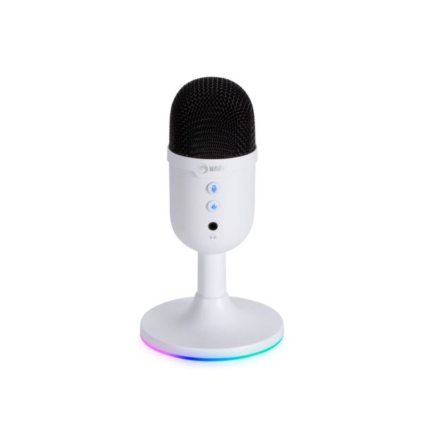 MIKROFON MARVO MIC-06 WH RGB BEL