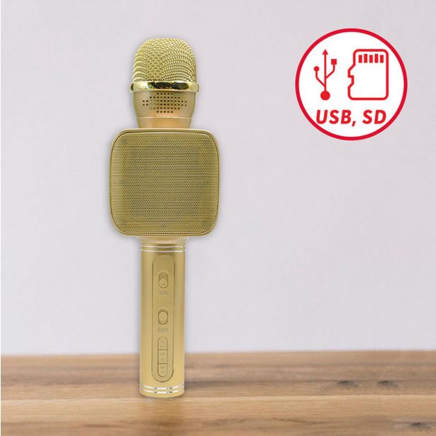 MIKROFON Z ZVOČNIKOM FOREVER BMS-400 RGB OSVETLITEV ZLAT