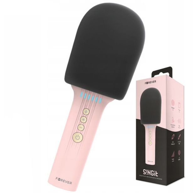 MIKROFON Z ZVOČNIKOM FOREVER SING IT BMS-500 ROZA