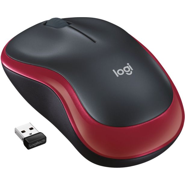 MIŠKA/KAZALNIK LOGITECH BREZŽ OPTIČNA NOTEBOOK M185 RED