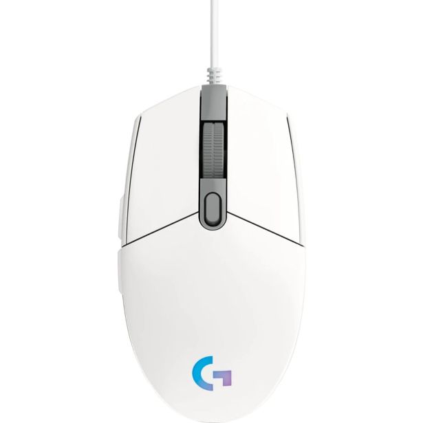 MIŠKA/KAZALNIK LOGITECH G102 LIGHTSYNC, BELA