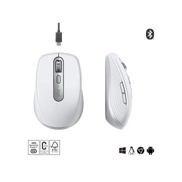MIŠKA/KAZALNIK LOGITECH MX ANYWHERE 3S, BELA