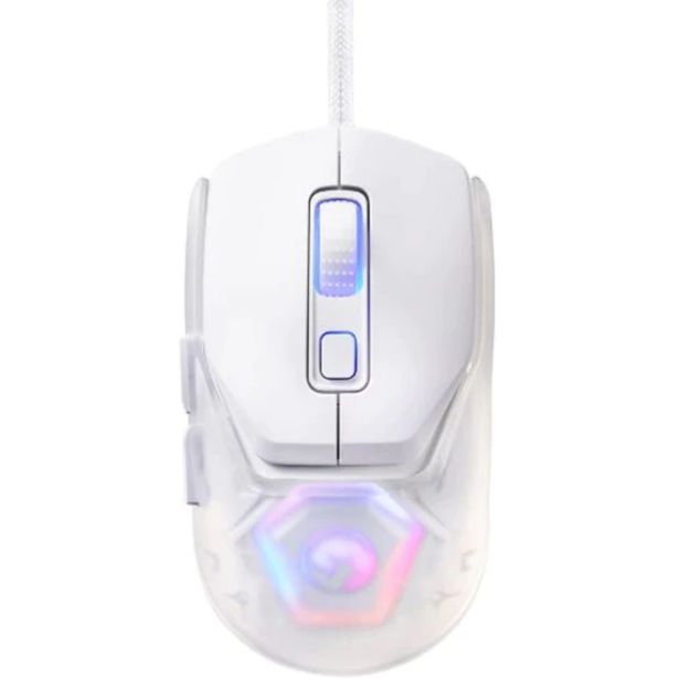 MIŠKA/KAZALNIK MARVO FIT PRO G1 LITE RGB BELA