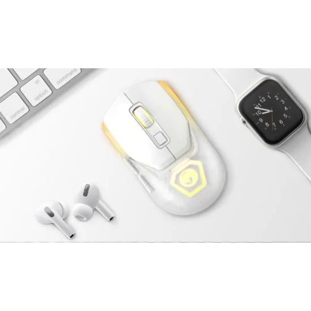 MIŠKA/KAZALNIK MARVO FIT PRO G1W BREZŽIČNA RGB BELA