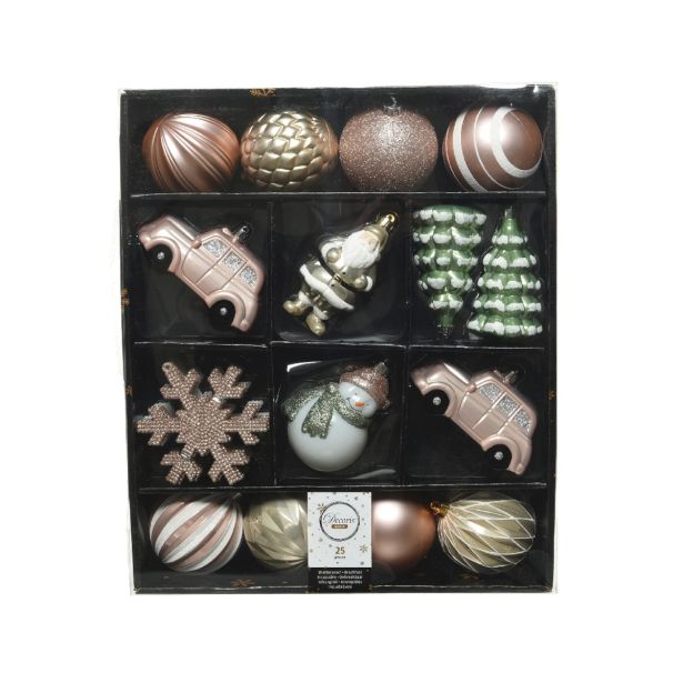 OKRASEK ZA JELKO MIX ROZA ZLATI 44221