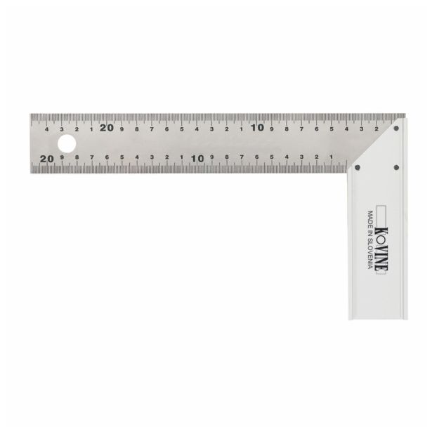 MIZARSKI KOTNIK TOVARNA MERIL KOVINE 400X190 MM NERJAVNI