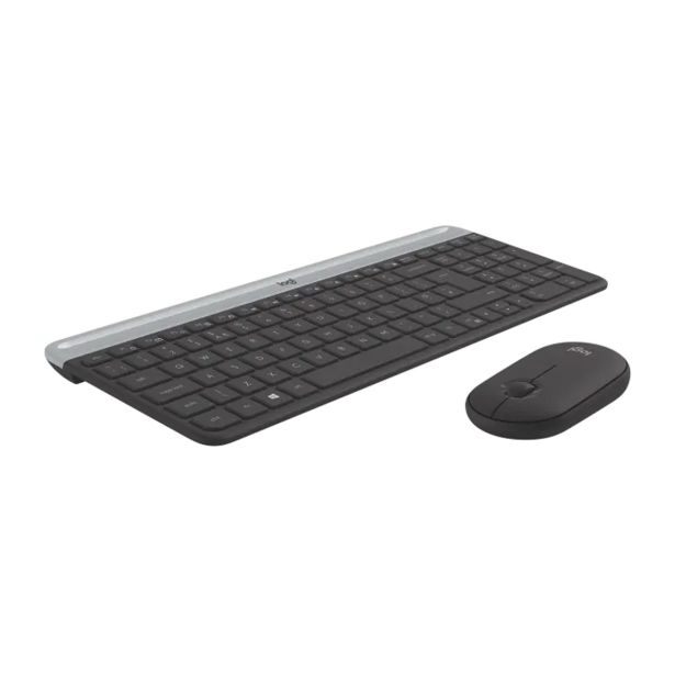 TIPKOVNICA LOGITECH SLIM MK470 + MIŠKA MK470 BREZŽIČNA GRAFITNA