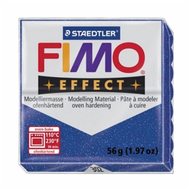 MODELIRNA MASA, PLASTELIN FIMO FIMO EFFECT POL. MASA 302 56G Z BLEŠČICAMI MODRA