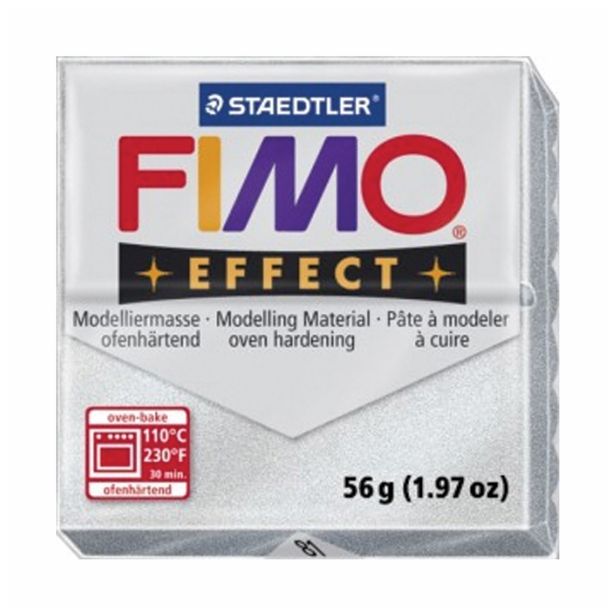 MODELIRNA MASA FIMO FIMO EFFECT POLI. MASA 81 56G BISERNA SREBRNA