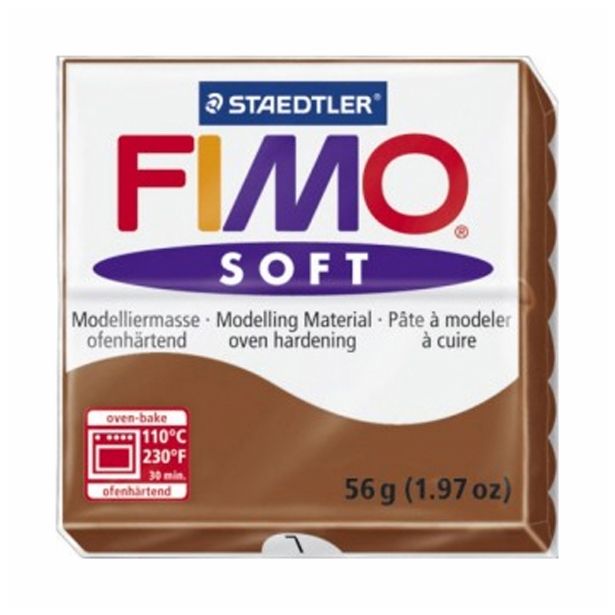 MODELIRNA MASA FIMO SOFT 7, RJAVA 56 G
