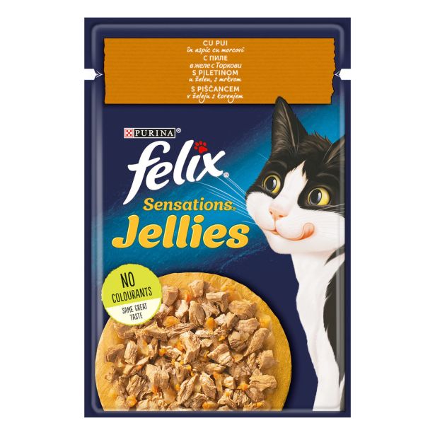 MOKRA HRANA ZA MAČKA FELIX PIŠČANEC IN KORENJE 85G
