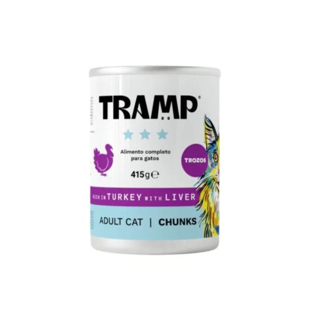 MOKRA HRANA ZA MAČKE TRAMP 3* CAT PATE RICH IN TURKEY WITH LIVER PAŠTETA ZA MAČKE - PURAN IN JETER 8 X 415 G