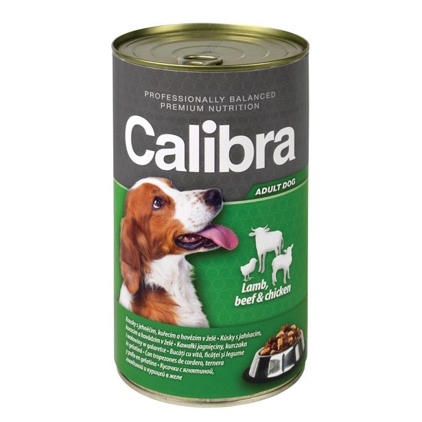 MOKRA HRANA ZA PSA CALIBRA KONZERVA PSI JAGNJE GOVED., PIŠČ. 1240 G
