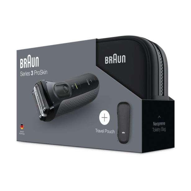 MOŠKI BRIVNIK BRAUN 3-3000 BLACK + TORBICA