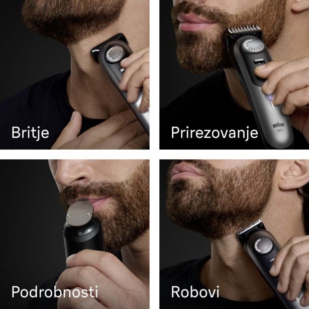 MOŠKI UREJEVALNIK BRAUN BT 9520 ZA BRADO +7 NASTAVKOV