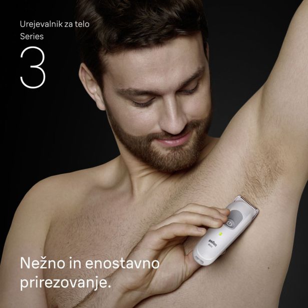 MOŠKI UREJEVALNIK BRAUN ZA TELO BG3500 +2 NASTAVKA