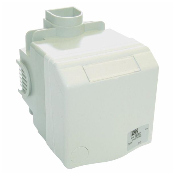 MOTORSKA VTIČNICA PCE 5X16A 400V~ PODOMETNA Z DOZO IP44 DESIGN BELA