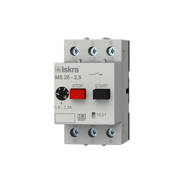 MOTORSKO STIKALO ISKRA-MIS MS25 1.6-2.5A BREZ OHIŠJA TER.+KRATKOST.SPR.( DME )