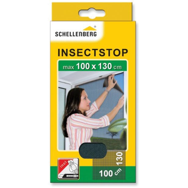 SCHELLENBERG ZAŠČITNA MREŽA PROTI INSEKTOM ZA OKNO 100X130 CM ANTRACIT