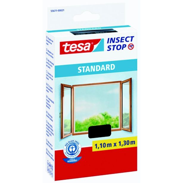 KOMARNIK TESA ZA OKNO ČRN 1.1 X 1.3 M