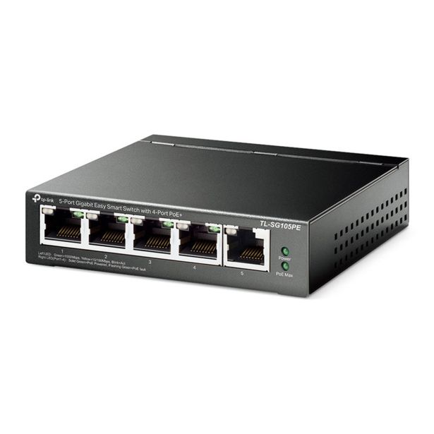 MREŽNI USMERNIK (ROUTER) TP-LINK LAN 5 PORT TL-SG105PE GIGA 4X POE+