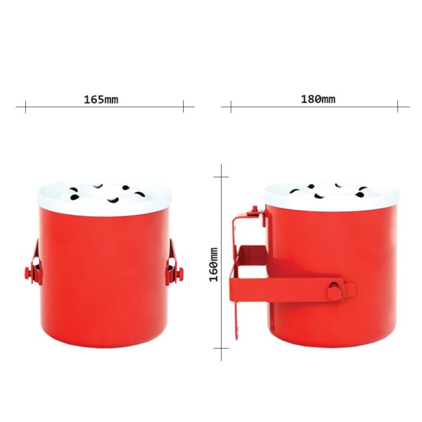 STENSKI PEPELNIK ROTTNER VELIK ALU RDEČ