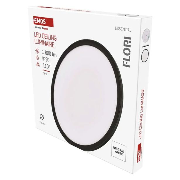 NADGRADNA STROP. SVETILKA EMOS LED OKR. PANEL FLORI 18W 1800LM NW IP20 B