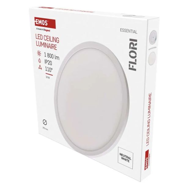 NADGRADNA STROP. SVETILKA EMOS LED OKR. PANEL FLORI 18W 1800LM NW IP20 W