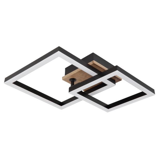 NADGRADNA STROP. SVETILKA GLOBO BARD 15W WW ČRNA / LES