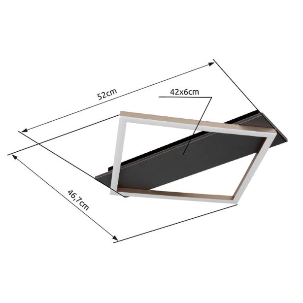 NADGRADNA STROP. SVETILKA GLOBO BEATRIX LED 18W 950LM 3000K 46.7 CM MAT-SIVA