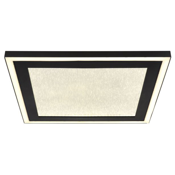 NADGRADNA STROP. SVETILKA GLOBO DAVIES 24W NW KVADRATNA, ČRN ROB