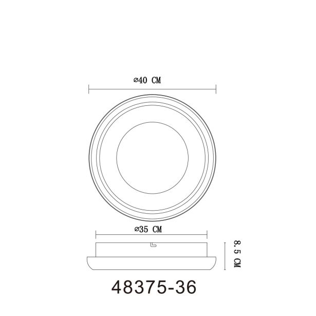 NADGRADNA STROP. SVETILKA GLOBO KRISTAL W 36W CCT