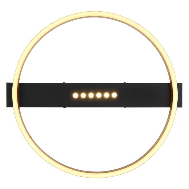 NADGRADNA STROP. SVETILKA LUFFY 24W OKROGLI 400MM ČRNO ZLATI