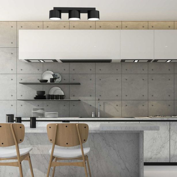 NADGRADNA STROP. SVETILKA MILAGRO DIXIE ČRNA 3XGX53 MLP7545