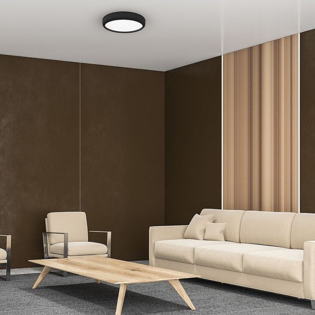 NADGRADNA STROP. SVETILKA MILAGRO GEA ČRNA 36W LED 39CM ML6394