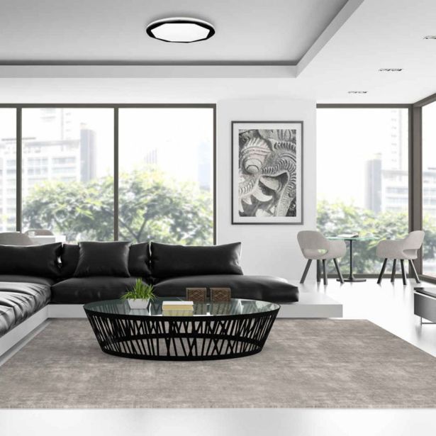 NADGRADNA STROP. SVETILKA MILAGRO OPTIMA ČRNA 52W LED 48CM ML7053