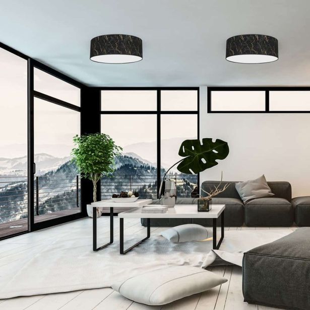 NADGRADNA STROP. SVETILKA MILAGRO SENSO ČRNA 3XE27 MLP7296 50CM OKROGLA