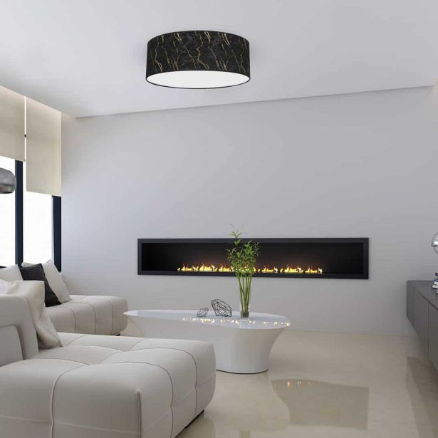 NADGRADNA STROP. SVETILKA MILAGRO SENSO ČRNA 3XE27 MLP7296 50CM OKROGLA