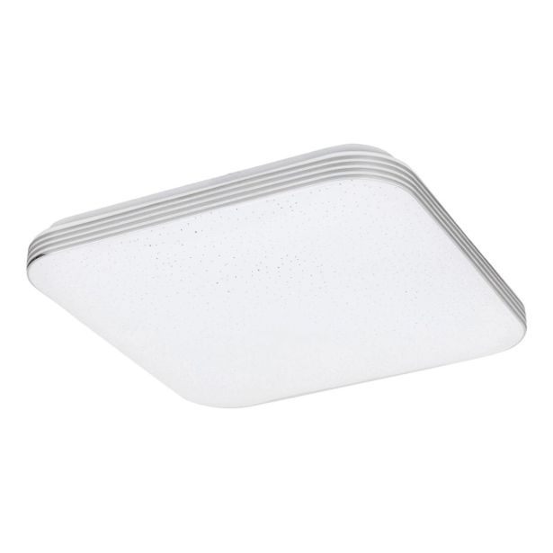 NADGRADNA STROP. SVETILKA RABALUX OSCAR2 18W KVADRAT, SREBRN, ZVEZDAST