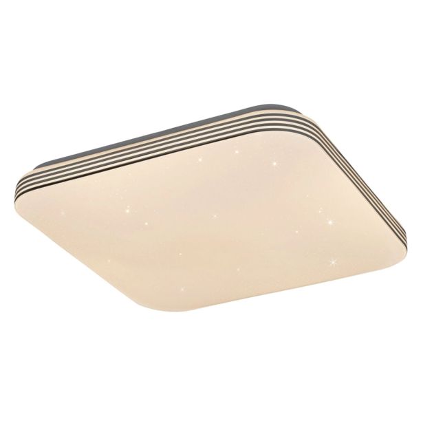 NADGRADNA STROP. SVETILKA RABALUX OSCAR2 18W KVADRAT, SREBRN, ZVEZDAST