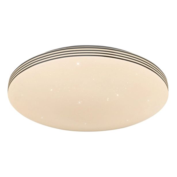 NADGRADNA STROP. SVETILKA RABALUX OSCAR2 18W OKROGEL, SREBRN, ZVEZDAST