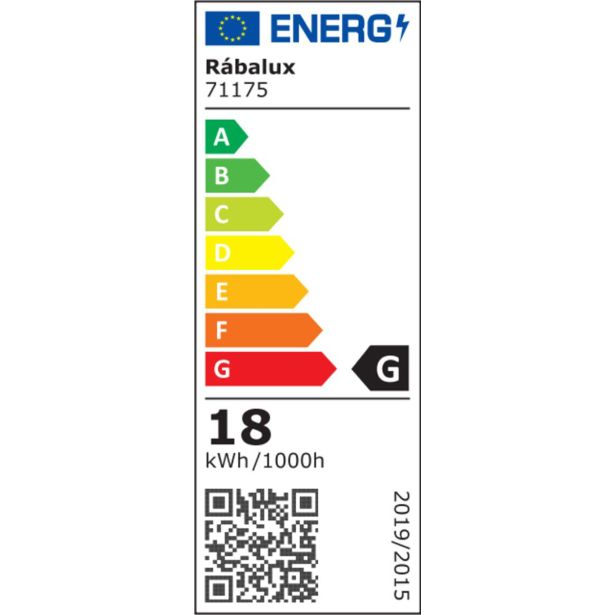 NADGRADNA STROP. SVETILKA RABALUX OSCAR2 18W OKROGLA, SREBRNA