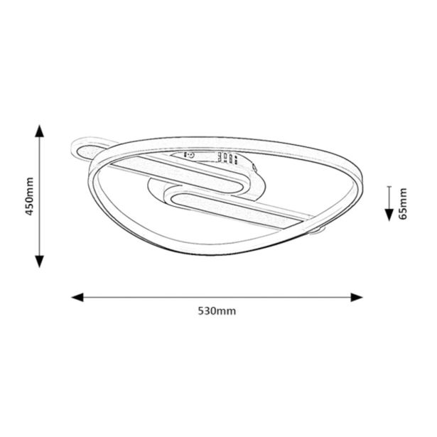 NADGRADNA STROP. SVETILKA RABALUX RAB 71467 BRANTIEL