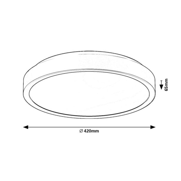 NADGRADNA STROP. SVETILKA RABALUX SAMIRA 48W OKROGLA BELA