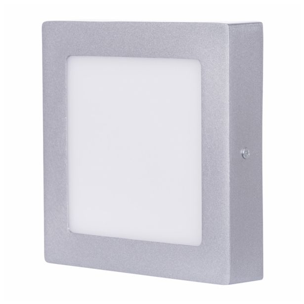 LED PANEL EMOS 12W NW SREBRNI, KVADRATNI NADGRADNI