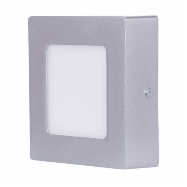 LED PANEL EMOS 6W NW SREBRNI, KVADRATNI NADGRADNI